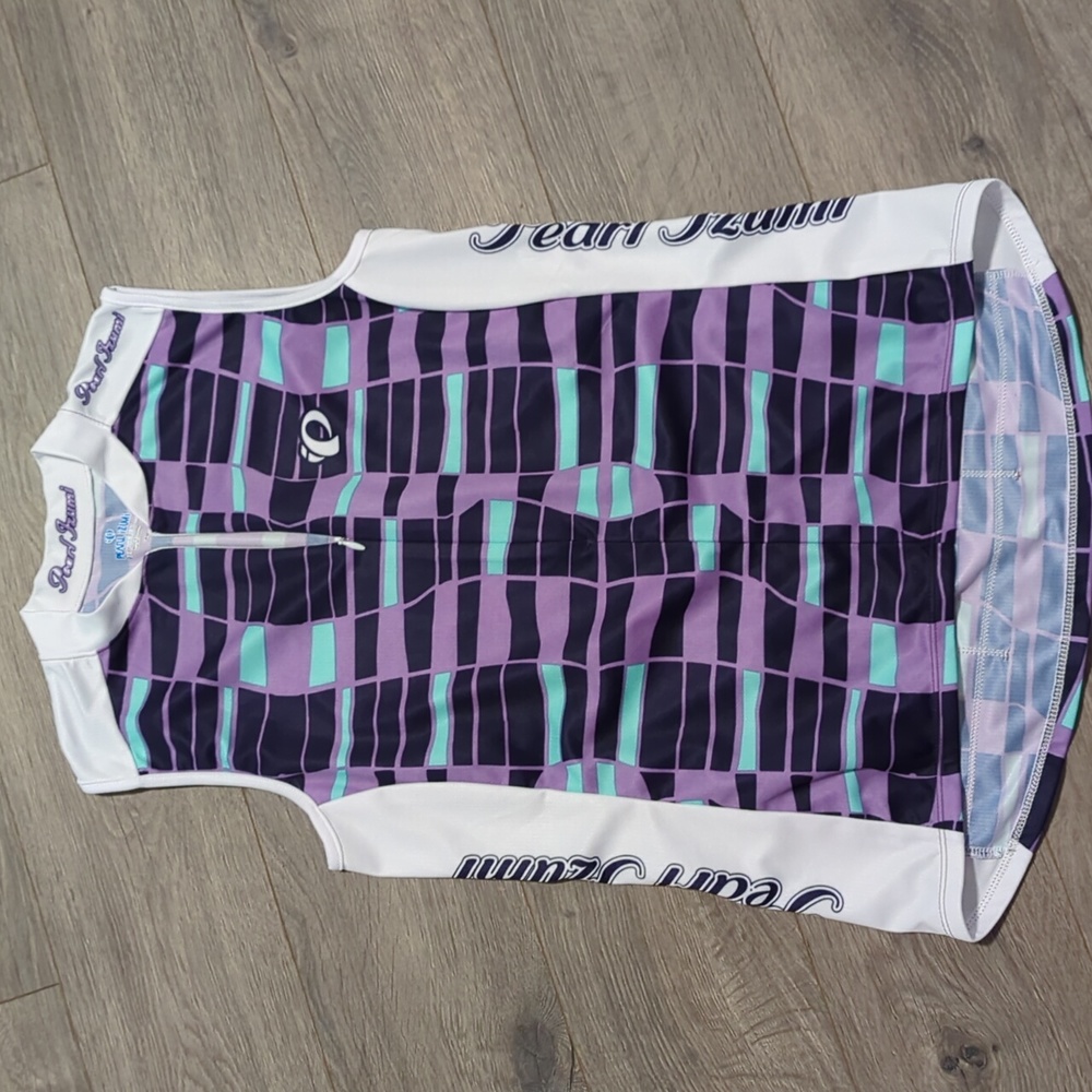 BOGO Pearl Izumi Half Zip Geometric Print Cycling Sleeveless Top